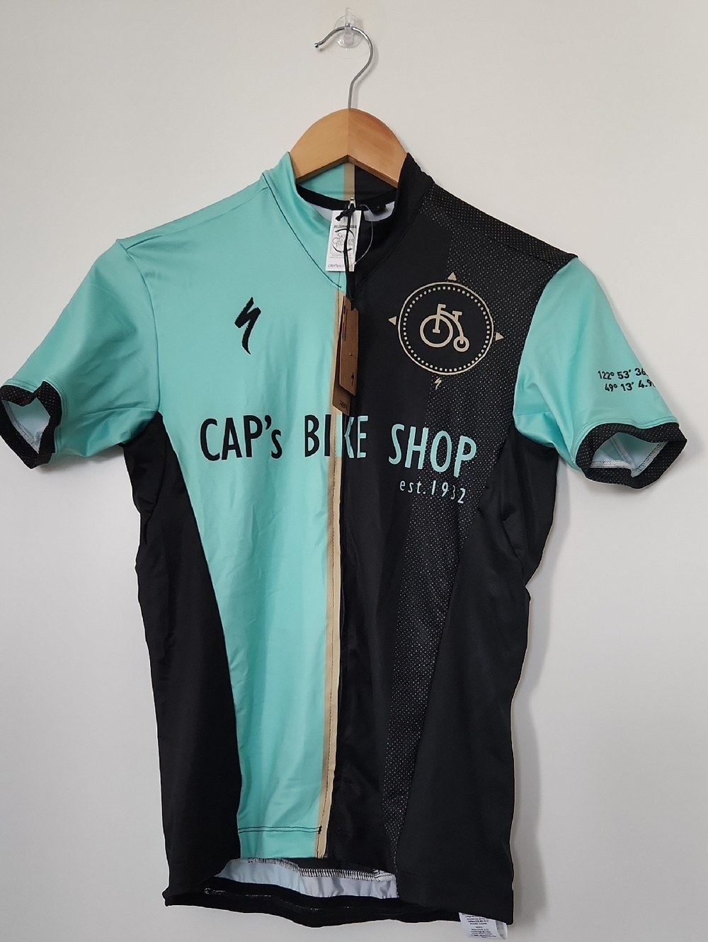 NWT Womens Small Specialized RBX Comp Jersey SS in Aqua & Black